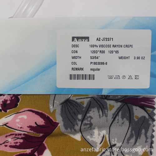 Hot sale cheap flower printed 100% viscose fabric
